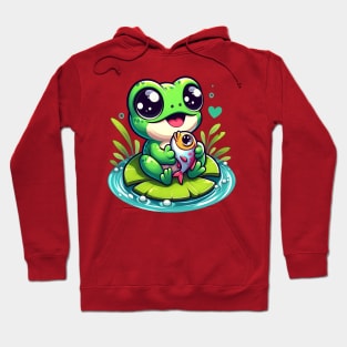 Cute Baby Frogs and Fish Hoodie